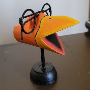 Wooden Duck Bill Eye Glass Holder Display Unique Different Cute Decorative